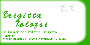 brigitta kolozsi business card